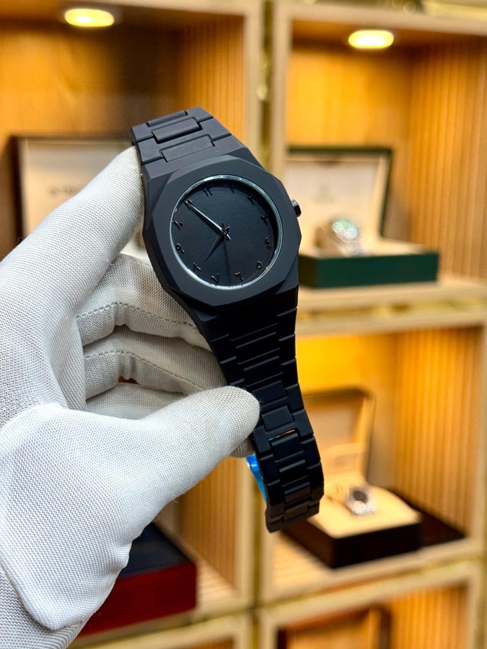 Luxury Black Arabic Aura Watch
