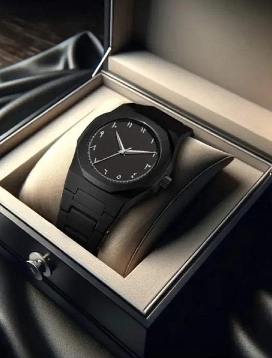 Luxury Black Arabic  Aura Watch
